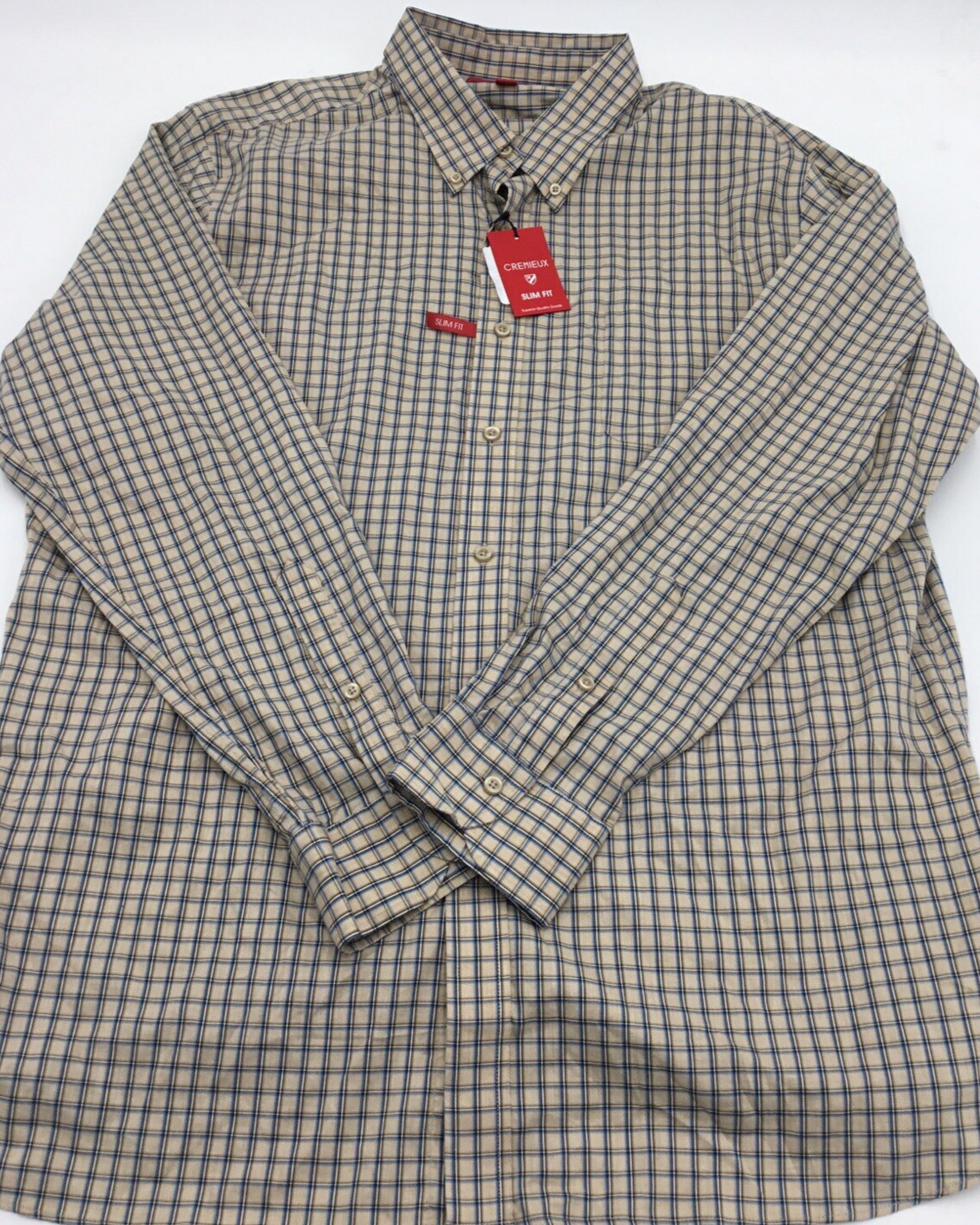 Мужская приталенная рубашка Cremieux с длинным рукавом, Мульти, XXL