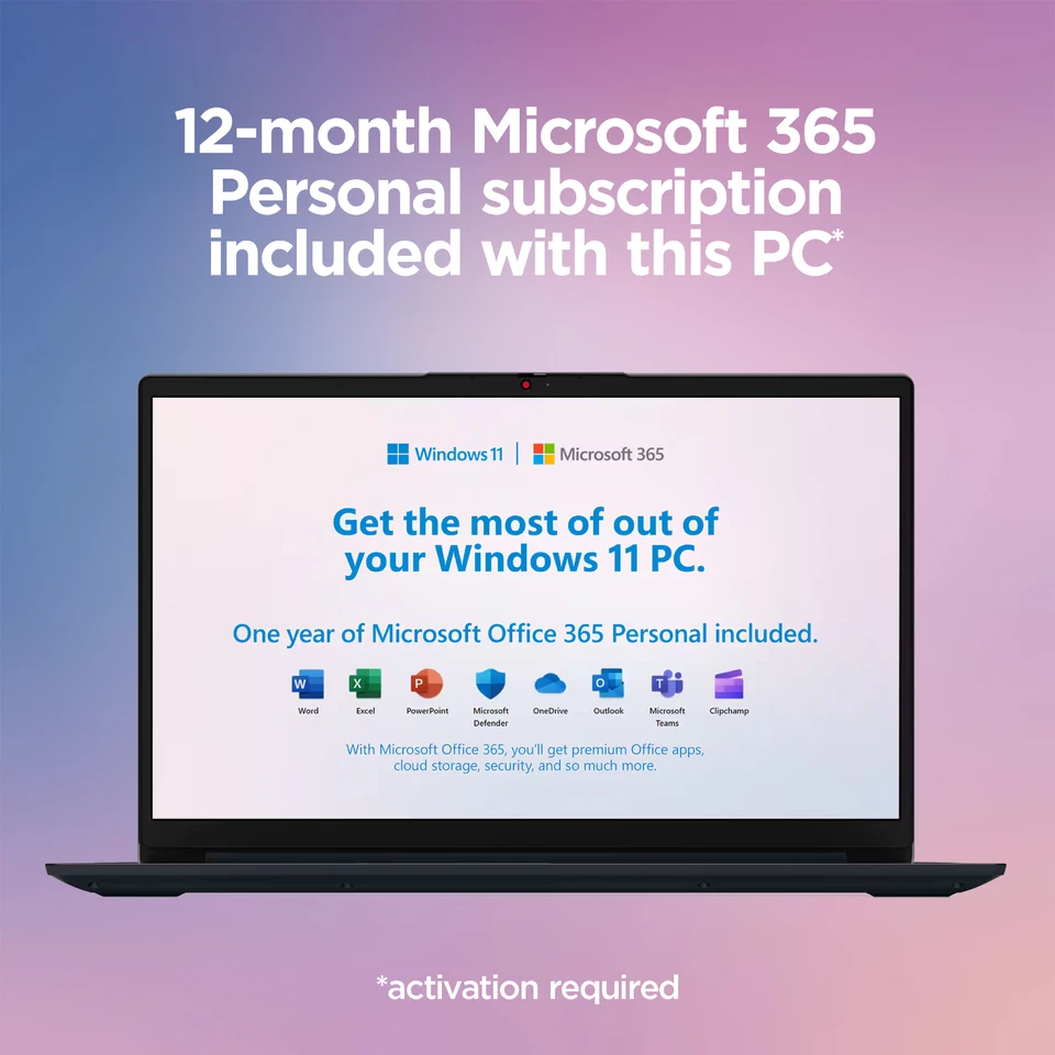 2025 Lenovo IdeaPad Laptop 15.6" Intel Dual-Core, 20GB RAM 1TB SSD, 1-Yr MS 365 - Image 3 of 4
