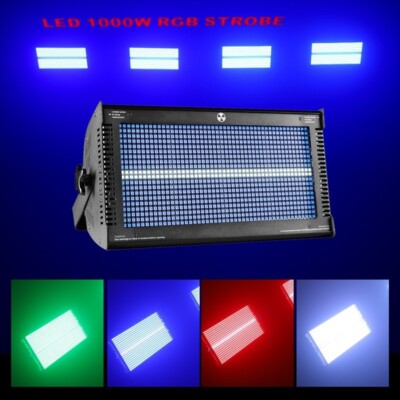 US 1000W LED Strobe Light 8+8 Sections Color wash DMX512 Atomic Flash light