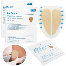 Bordered Hydrocolloid Adhesive Dressing Sacral 6"X 7" Box of 5 / 10 Dressings