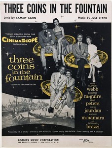 1954 Three Coins In The Fountain Movie Sheet Music Dorothy Mcguire Ebay