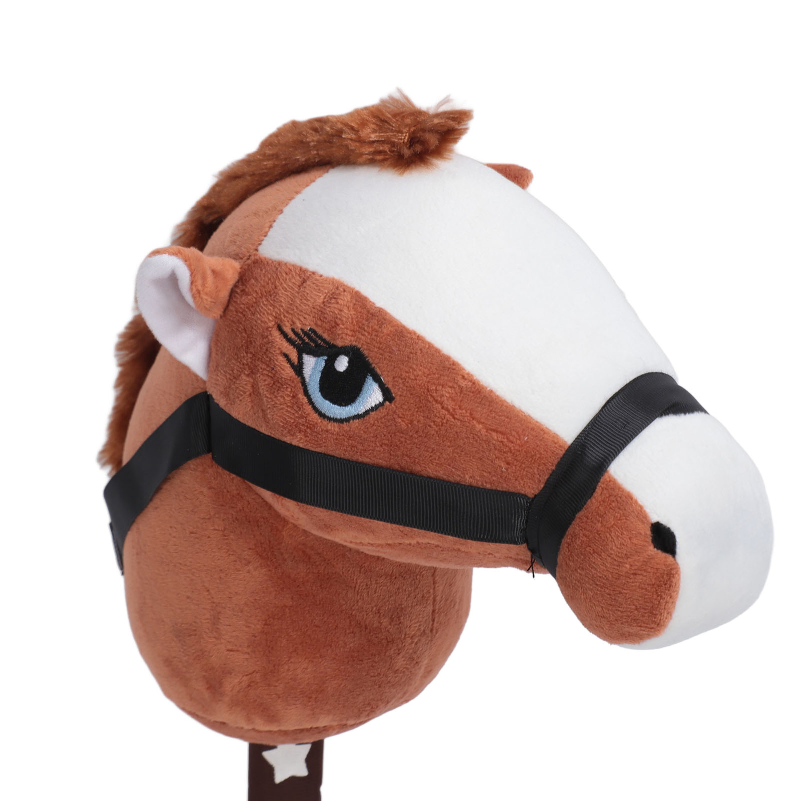 Hot 70cm Height Plush Horse Stick Toy Cute Expression 2 Sound Effect