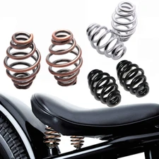 3" Black Chrome Motorcycle Solo Seat Spring For Harley Chopper Bobber Sportster