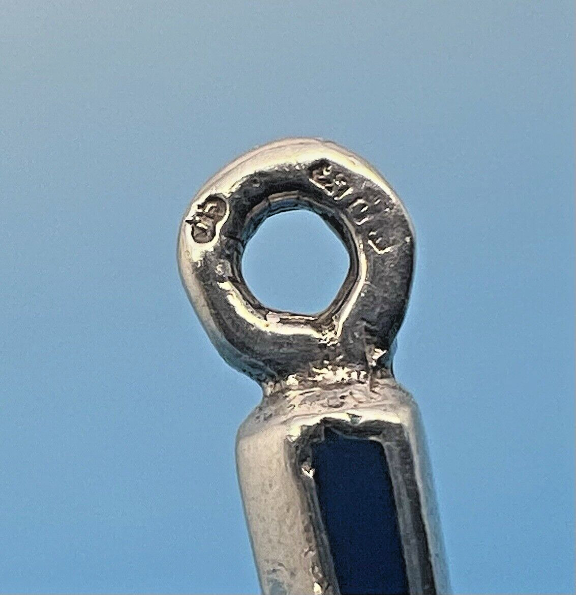 SOLID SILVER & ENAMEL TENNIS RACKET PENDANT LONDO… - image 17