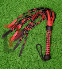 Flogger Genuine Leather Braided Flogger Double Pasted 12 Leather