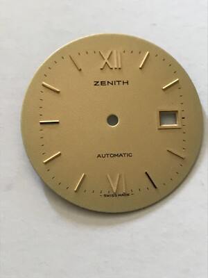 ZENITH Vintage Zifferblatt für Automatik Datum, 29,4mm, goldfarben, NOS