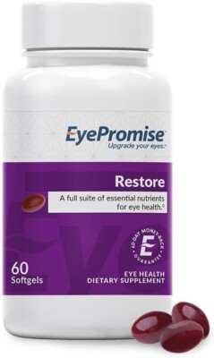 EyePromise Restore Eye Health Supplement, Lutein Vitamin C D E Omega-3 Zeaxanthi