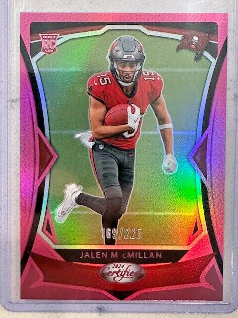 2024 Certified Mirror Pink #167 Jalen McMillan RC Tampa Bay Bucs #169/225 Mint