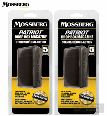 TWO Mossberg PATRIOT 4x4 25-06 270 30-06 5-Round MAGAZINES LA 95033 FAST SHIP