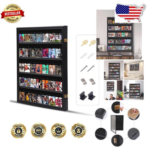 Acryl Wandhalterung Sport Karten Vitrine mit Schloss - perfekt für Sammler
