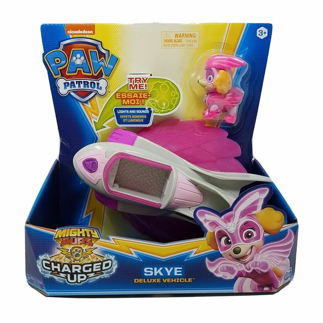 Paw Patrol Mighty Pups Charged up Skye Deluxe Vehicle for sale online | eBay