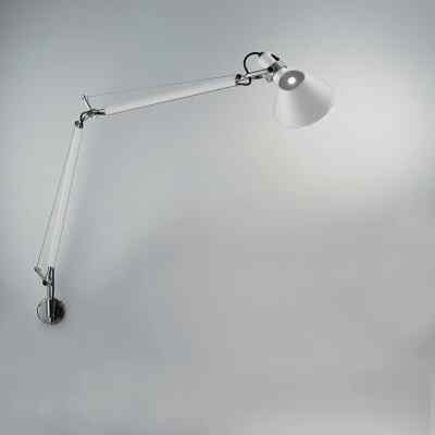 Artemide Tolomeo Wall Lamp Classic White Incandescent 100W A19 E26 Medium Base