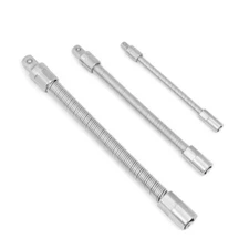 Flexible Socket Extension Bar Shaft Set 1/2" 1/4" 3/8" Ratchet Flex 10" 8" 6"