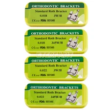 10xETERFANT Dental Ortho Metal Bracket Braces Standard Roth 018 022 3/345Hooks