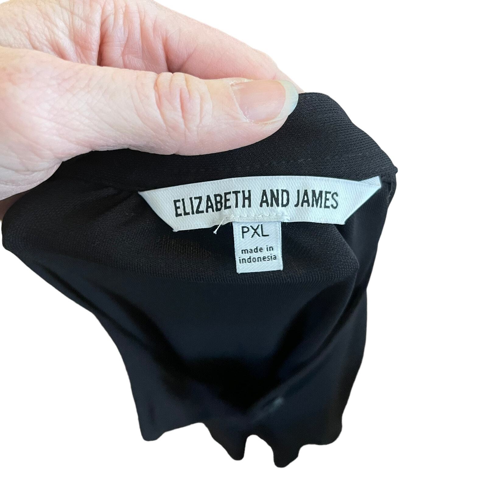 Elizabeth and James drop waist button front black… - image 7