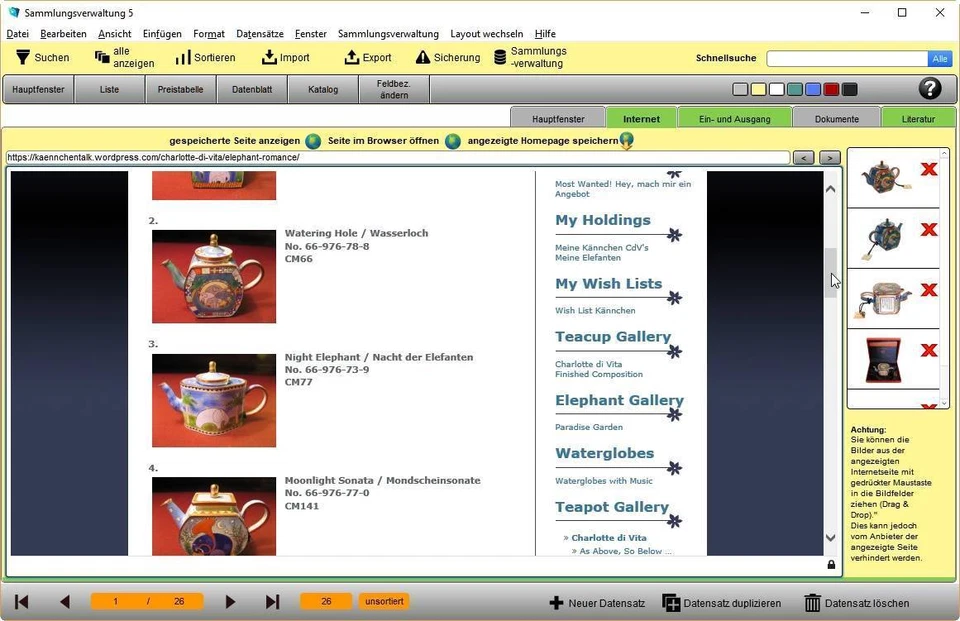 GS Sammlungsverwaltung 5 - Software Programm für Sammler - Sammlung Verwalten  - Bild 4 von 4
