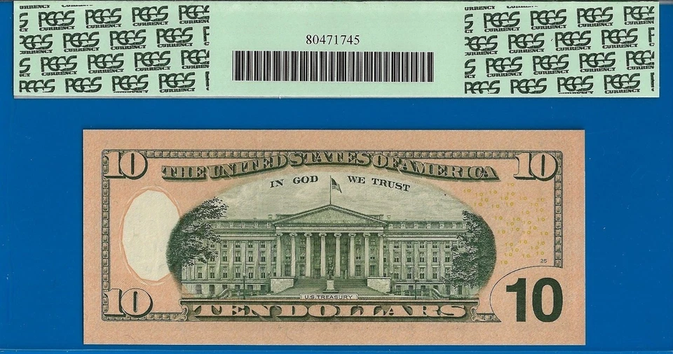 2004A $10 FRN Atlanta star Fr 2309-F* PCGS 65PPQ low serial number 00000959* - Image 4 of 4