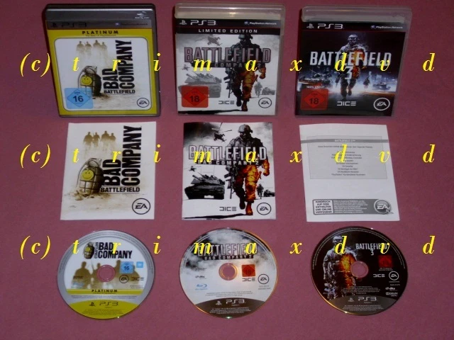 3x PS3 _ Battlefield Bad Company & Battlefield Bad Company 2 & Battlefield 3 - Bild 1 von 1