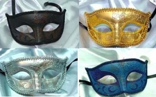 Holiday Venetian Masquerade Mask with and Pixie Dust - Costume, New Year's Party