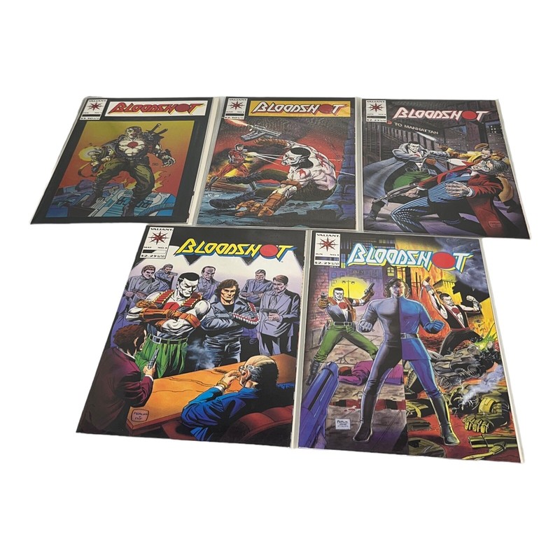 Bloodshot 1993 1st Solo Valiant Comic Book LOT OF 5- 1,2,3,4,5 - 1-5