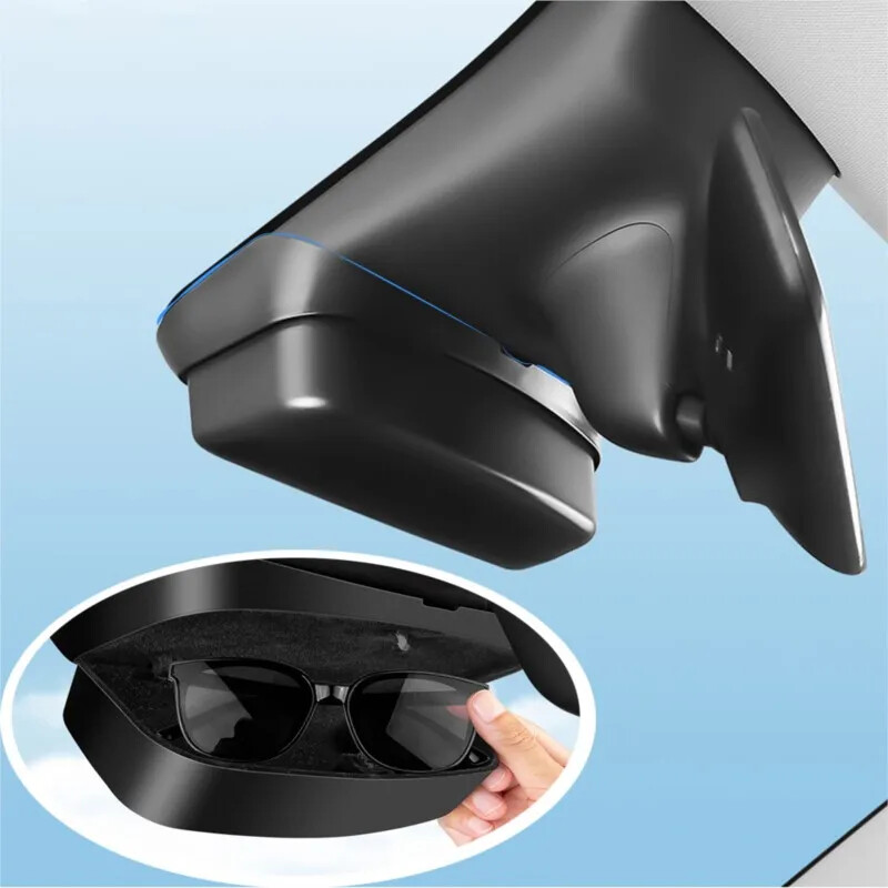 Tesla Model Y Sunglasses Holder Glasses Case Interior Protective Storage Box-image