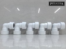 5 x McALPINE Universal Overflow Pipe Elbow Bend fits 19-23mm 3/4" Pipe R2M