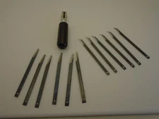 USA Hyde Wooden Extension Handle Knife Craft Multi Use & Murphy Hi Carbon Blades