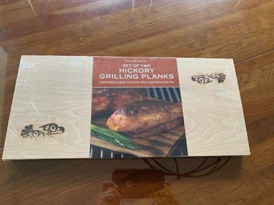 Williams Sonoma Pack of 2 Hickory Grilling Planks 15x7''  New Sealed  Made in USA