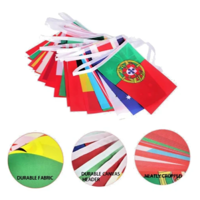 Euro 5ft X 3ft Flags & Bunting – England, Wales, And European Nations Fabric Set