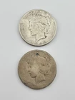 1922 Silver Peace Dollars $1 Lot Of 2
