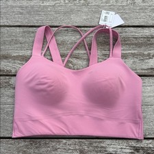 Lululemon Like a Cloud Longline Bra D/DD Cup Pink Frosting size 6 NWT