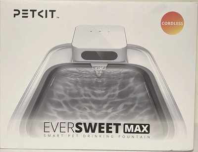 EverSweet Max (Cordless) Pet Water Fountain Cat Dog Battery Power Motion Sensor 