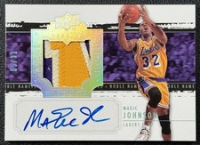 MAGIC JOHNSON 2009-10 UD EXQUISITE COLL NOBLE NAMEPLATES GU PATCH AUTO 5/31