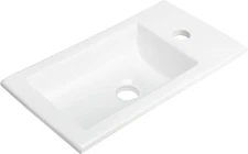 18" Bathroom Vanity Top with Sink | Pre-Drilled Hole, Modern Rectangular Design