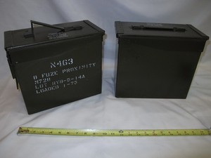 2 QTY -Tall 50s PA-19 Ammo Cans - Free Shipping in the 48-States ! MADE IN USA