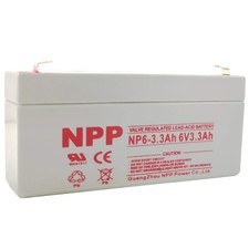 NPP NP6-3.3Ah 6V 3.3Ah AGM VRLA General Series Battery