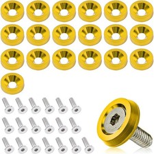 20PCS Aluminum Bumper Fender Washer Stainless Steel Bolts, Engine Bay Dress Up F