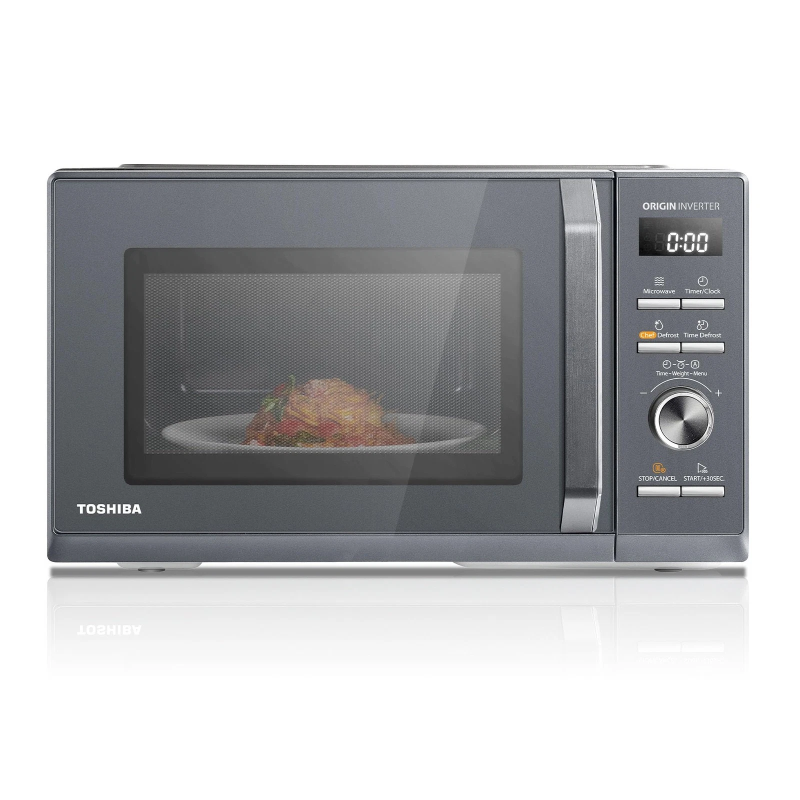 Toshiba 25L Solo 900W Microwave Oven in a Stunning Sleek Morandi Grey Colour,
