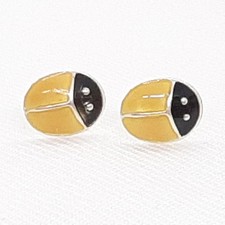 Artistic 925 Sterling Silver Bug Stud Earrings