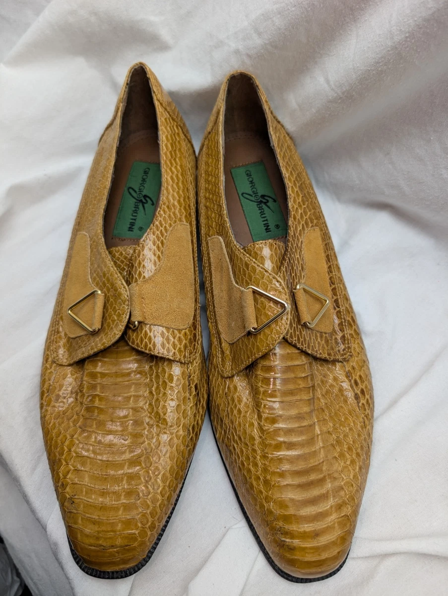 Giorgio Brutini Private Collection Mens Yellow Snakeskin Leather Shoes 13M Giorgio brutini snakeskin - Gem main image 3