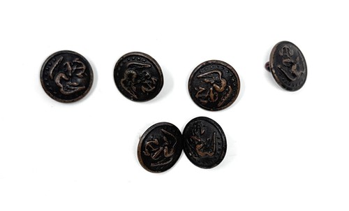 WWII USMC Marine Jacket Buttons Lot of 6