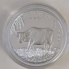 2021 APMEX 1 OUNCE SILVER ROUND YEAR OF THE OX IN CAPSULE