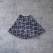 Vintage 60s/70s Sears Purple Plaid Maxi Skirt Sz 30"