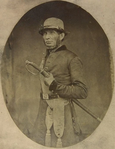 1861 CIVIL WAR LARGE ALBUMEN PHOTO CAPTAIN JESSE SPAULDING 6th VERMONT INFANTRY