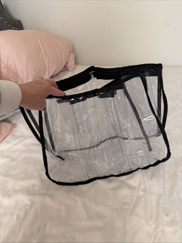 Clear Beach Bag Zipper Organizer Insert Compatible BOGG BAG Original 15x12x7