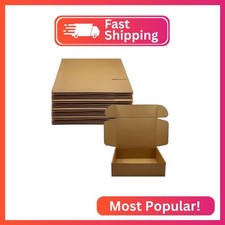 13x9x4 inch Shipping Boxes Set of 20, Brown Corrugated Cardboard Mailer Box