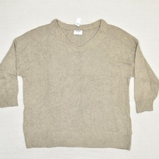 NEW Old Navy Women's V Neck Long Sleeve Solid Cotton Brown Size 2XL Tunic Knit