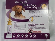 VECTRA 3D Topical Flea Tick Lice Treatment for Dogs Puppies 5-10 lbs, 3-Doses