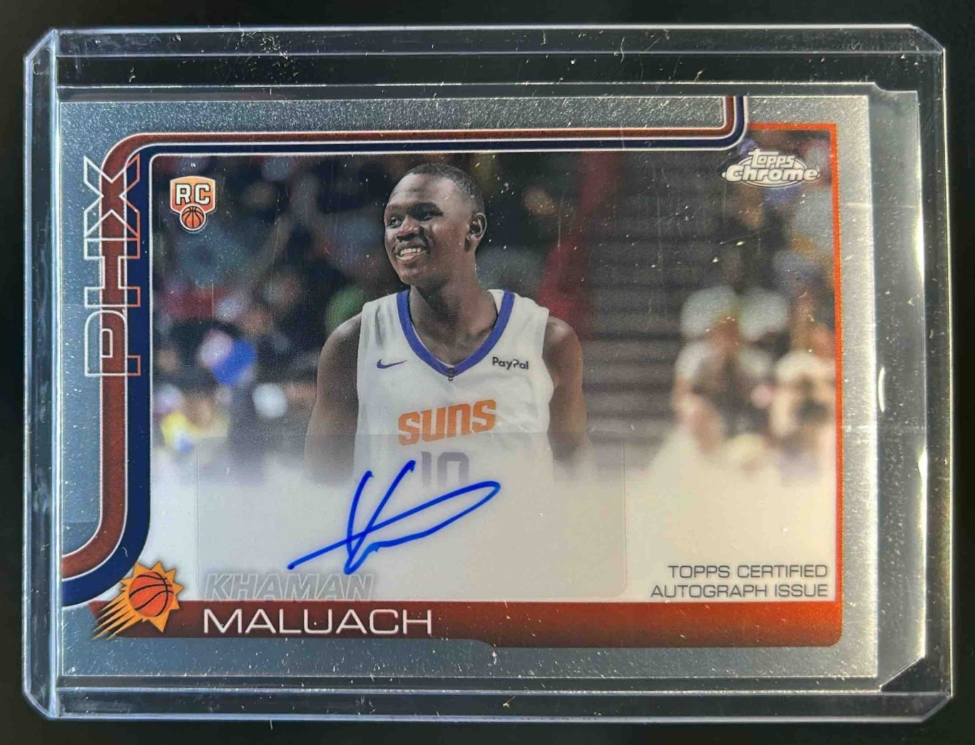 2025-26 Topps Chrome Khaman Maluach Rookie Auto RC #TCAR-KM Suns