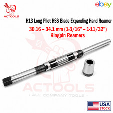H13 Long Pilot HSS Blade Expanding Hand Reamer 30.1mm - 34.1mm 1-3/16"&ndash;1-11/32"